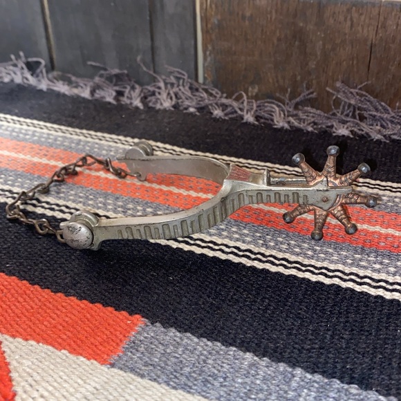 Antique Cowboy Boot Spur. 8 in. - Picture 13 of 14